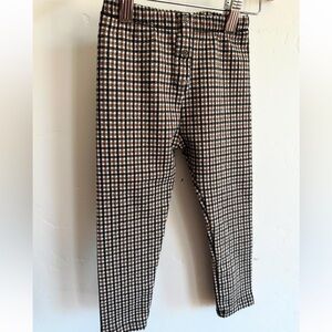 3-4T Zara Plaid Pants Toddler Leggings with Buttons skinny Pants Kids